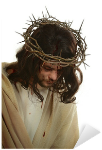 Vinilo Pixerstick Jesús Con La Corona De Espinas • - Jesus Christ The Final Days: An In Depth Look At The (400x400), Png Download