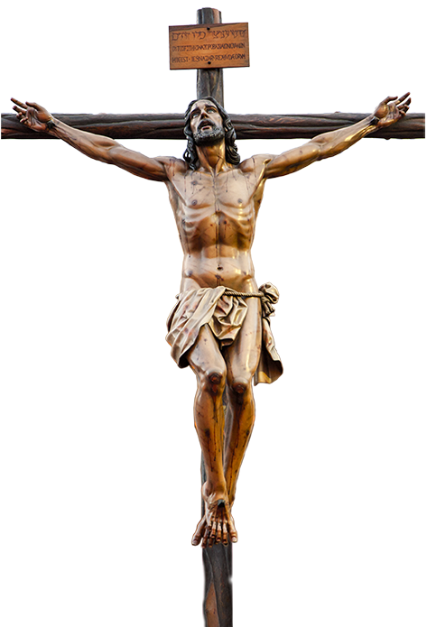 Su Mirada Al Cielo En El Instante Previo A Su Expiración, - Cristo En La Cruz Png (472x708), Png Download