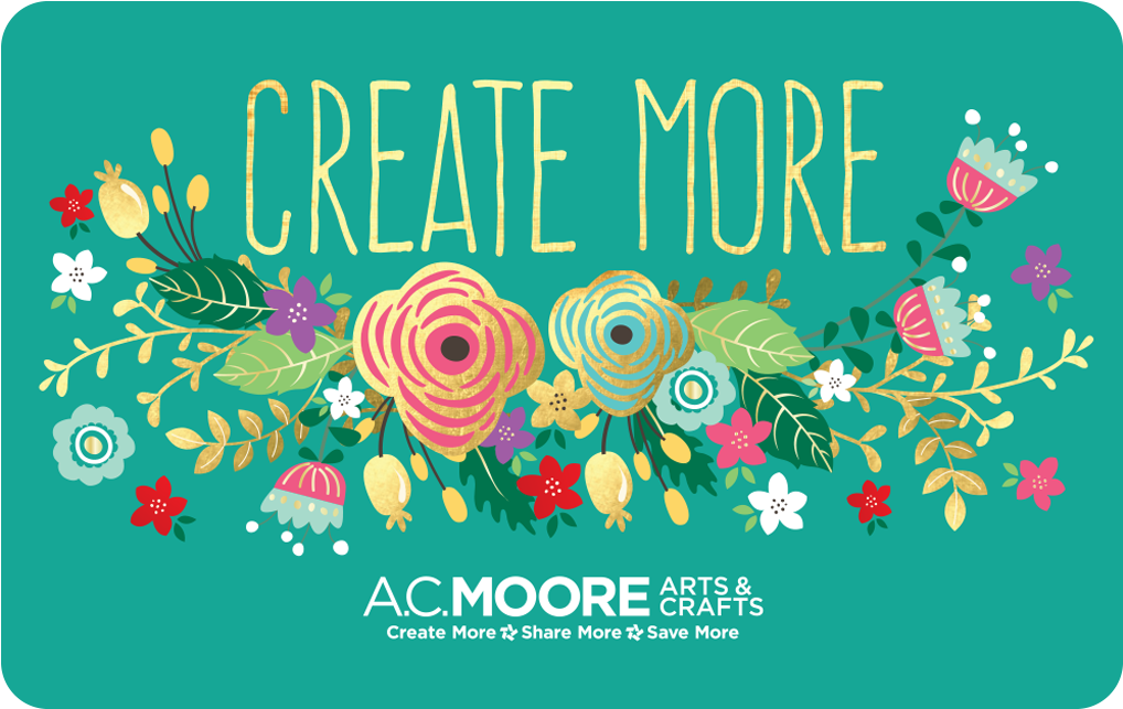 Gift Card Design - Ac Moore Gift Card (1110x720), Png Download