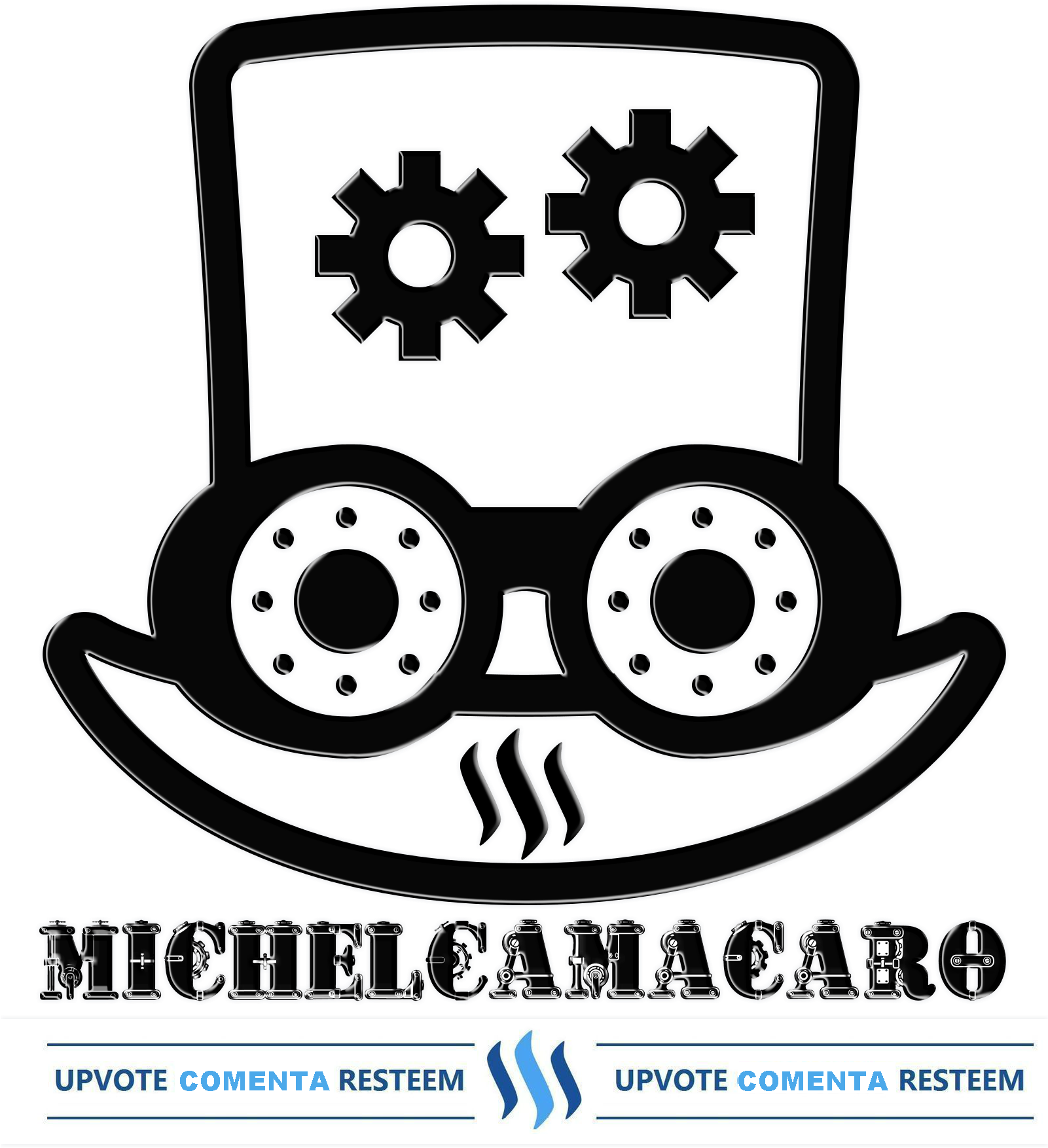 Logo Con Resplandor Michel Camacaro By Carlos Cabeza - Steampunk Icon (1600x1800), Png Download