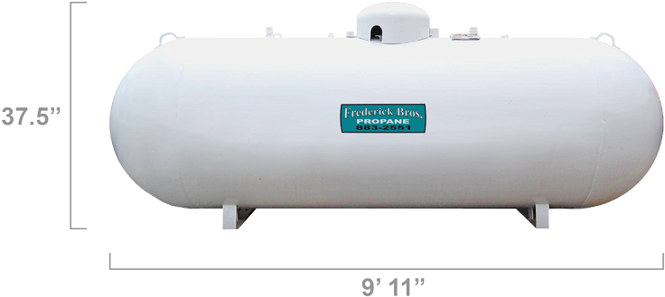 500 Gallon Worthington Propane Tank - Gallon (750x345), Png Download