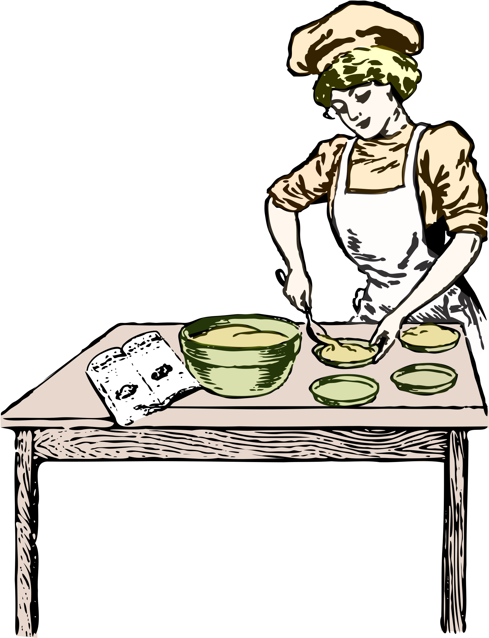 This Free Icons Png Design Of Baker In Color (1935x2400), Png Download