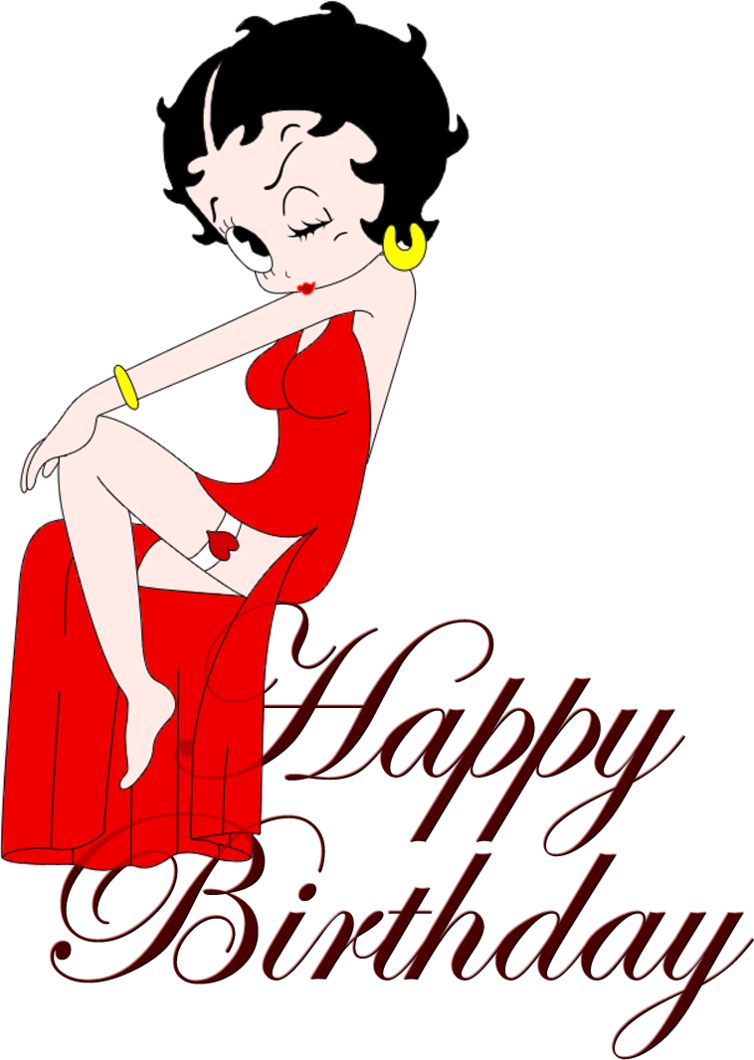 Betty Boop Birthday - Betty Boop Happy Birthday Banner (754x1060), Png Download