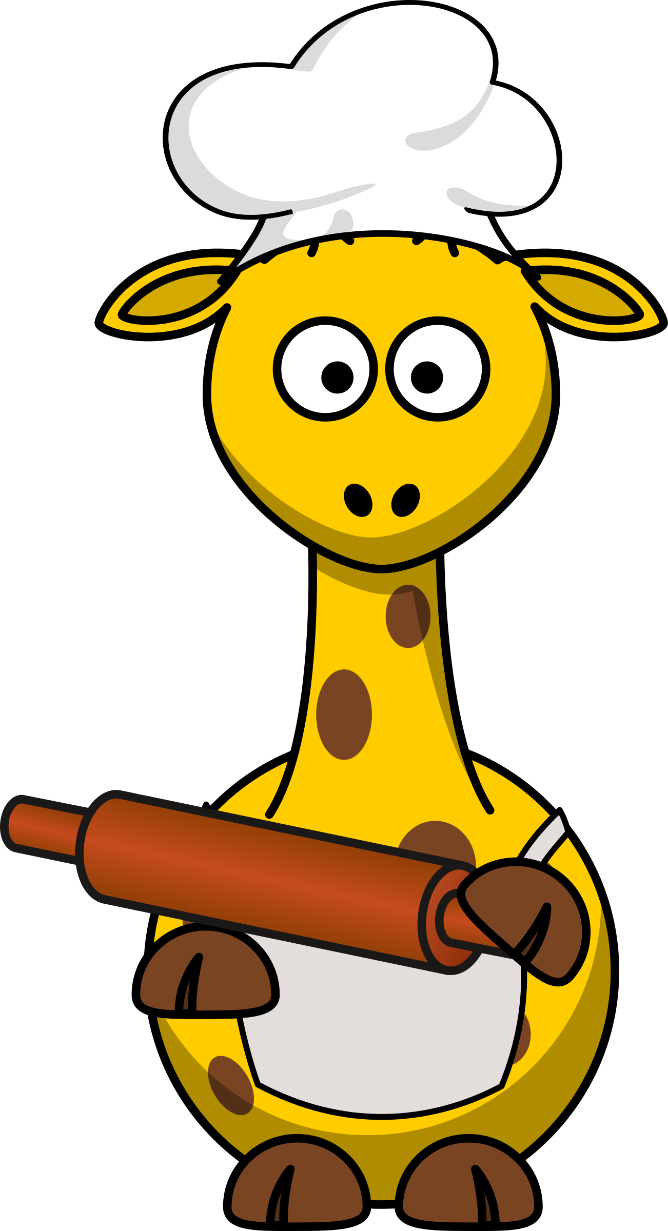This Free Icons Png Design Of Giraffe Baker (1302x2400), Png Download