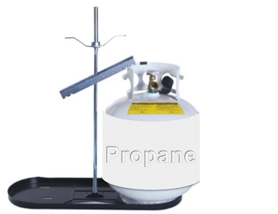 Propane Tank Mounting Kit - Flame King (kt20mnt) Dual Rv Propane Cylinder Rack (907x700), Png Download