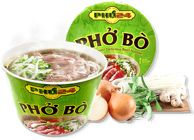 Product Does Not Contain Beef Slices - Phở Ăn Liền 24h (711x545), Png Download