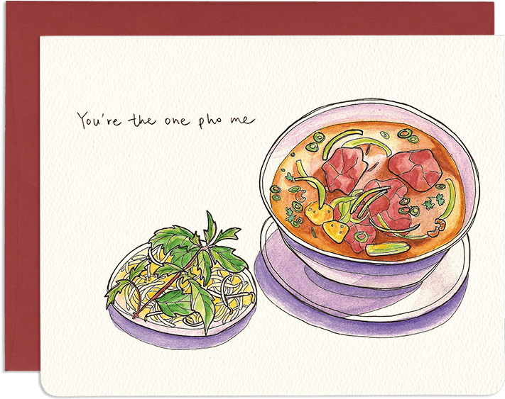 You're The One Pho Me Card - Pho Valentines Day (800x661), Png Download
