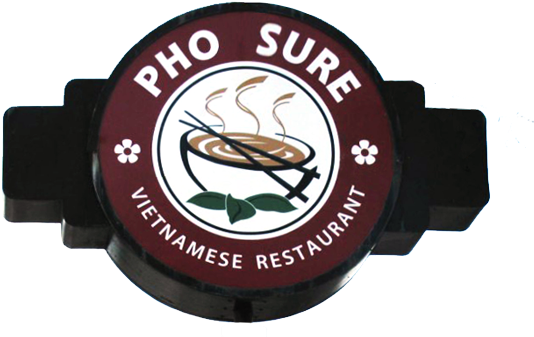 Pho Sure On West Ashby Logo (602x350), Png Download