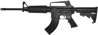 62 X 39mm Ar-15 - Ack, Llc Ring's Blue Guns Training M4 Commando Flat (420x420), Png Download