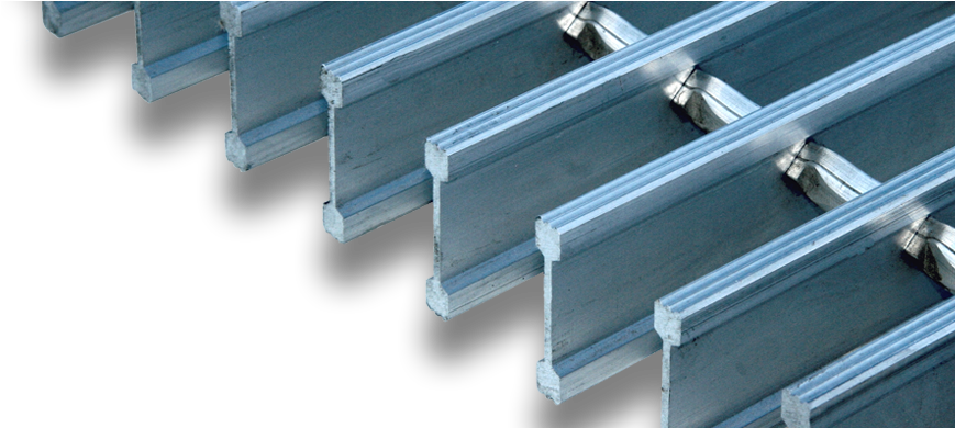 Steel Bar Grating - Aluminum Ada Bar Grating (1520x389), Png Download