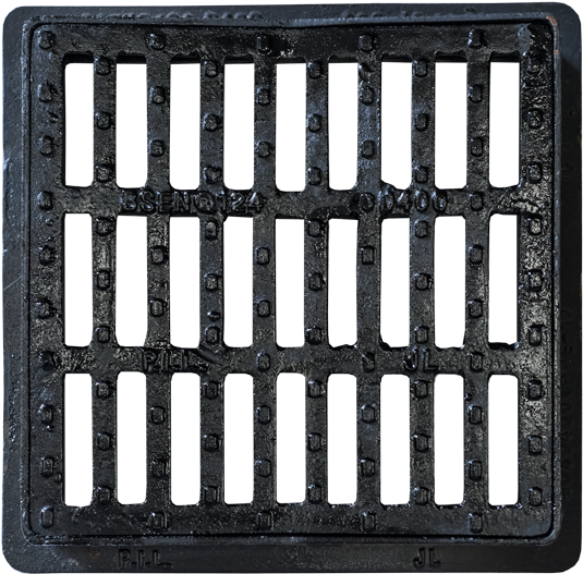 Square Concave Gully Grating With Frame Gc - Grille En Fonte (600x555), Png Download