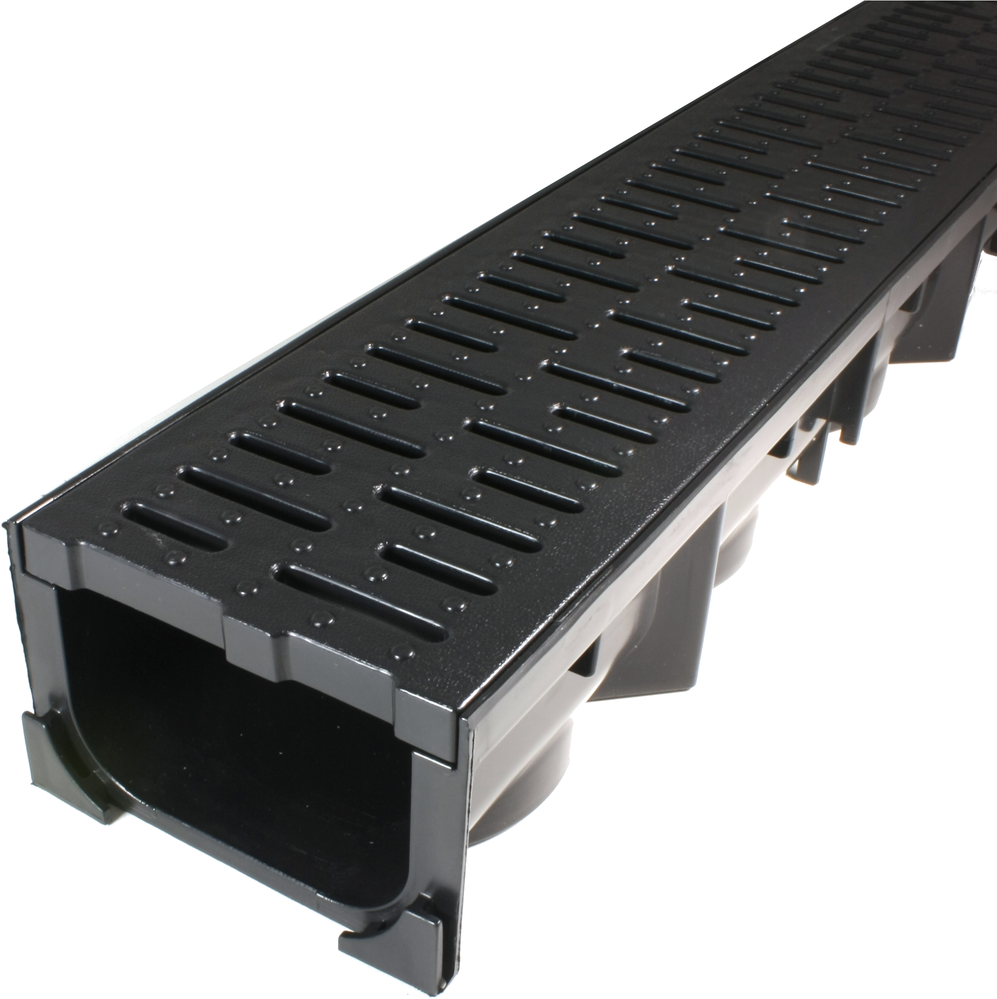 Drainage Trench, Channel Drain With Grate, Black Plastic (2187x2178), Png Download