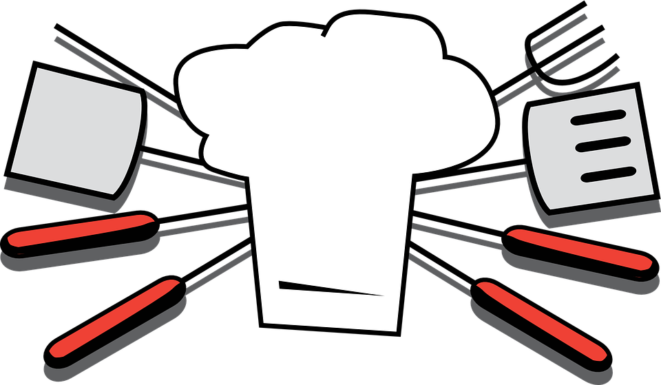 Vector Transparent Library Bbq Tools Black And White - Bbq Clip Art Png (600x350), Png Download