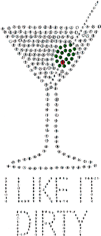 I Like It Dirty - Martini Glass (500x484), Png Download