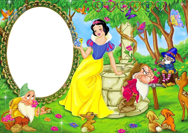 Molduras Branca De Neve - Snow White And Seven Drafts (800x568), Png Download