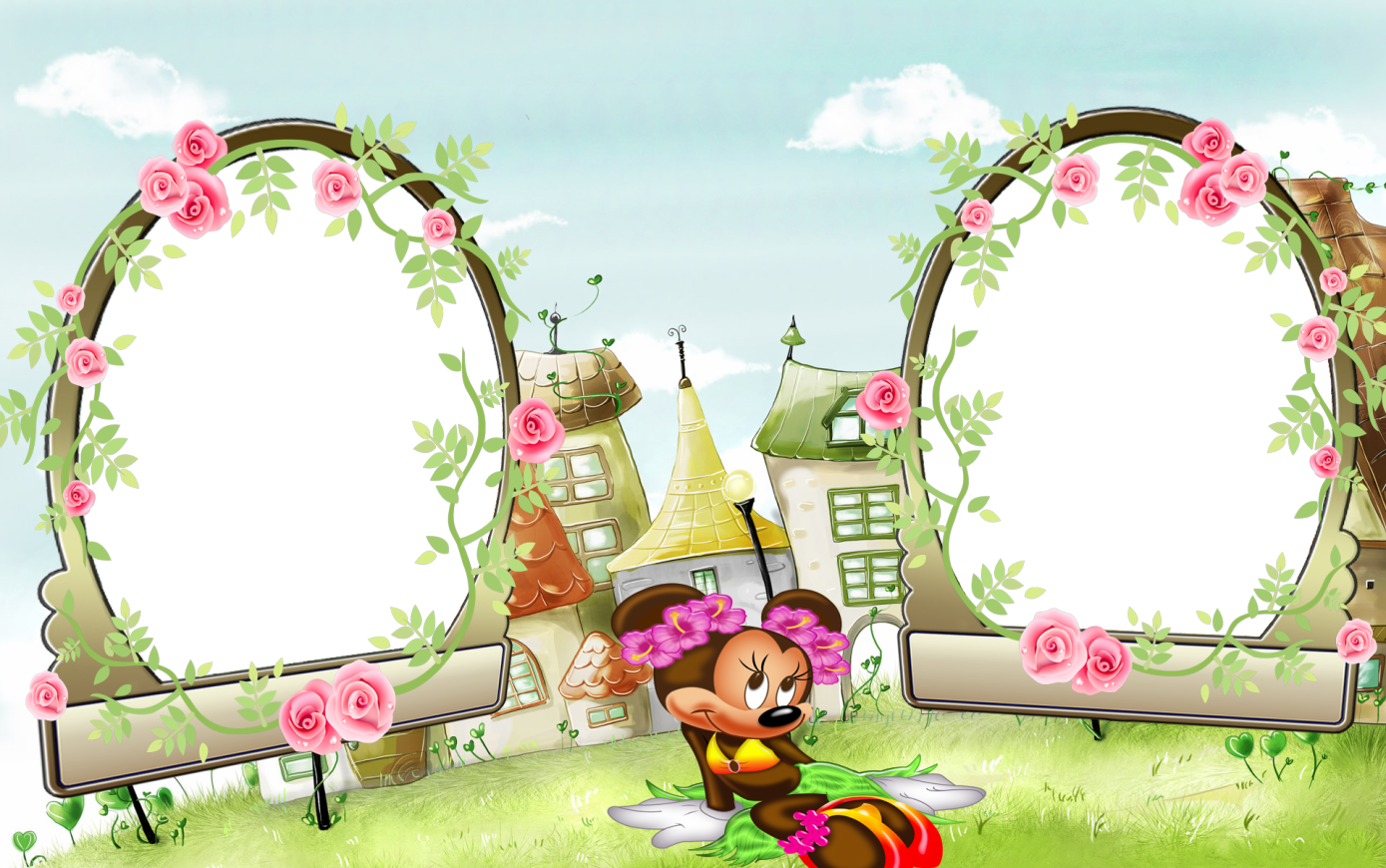 Molduras Para 2 Fotos Minnie - Photography (1389x870), Png Download