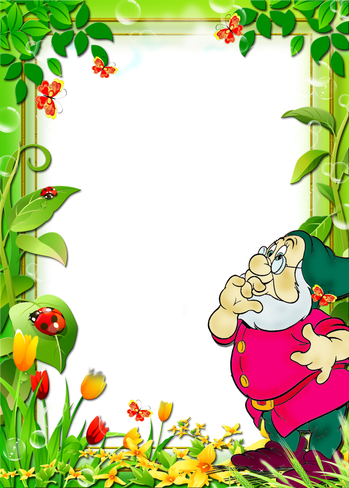 Alguns Frames Png Com Fundo Transparente Dos Anões - Bordas Da Branca De Neve (1143x1600), Png Download