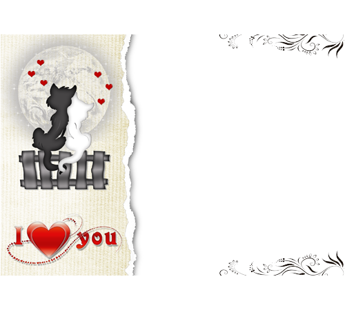 Super Molduras - Love You Photo Frames Png (500x450), Png Download