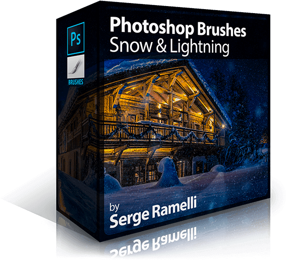 Snow & Lightning - Black And White Artistic Brochure (800x523), Png Download