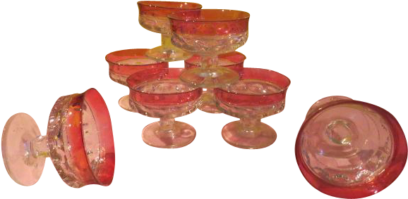 Fit For A King's Crown Thumbprint Footed Sherbet - Wood (577x577), Png Download