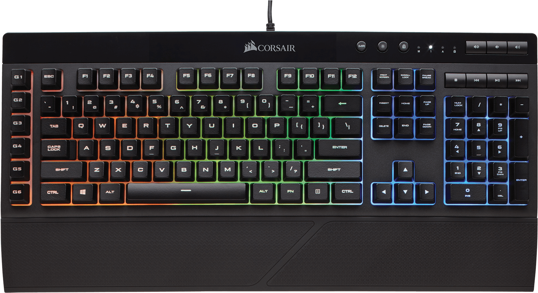 The Best Cheap Keyboard Overall - Corsair K55 Rgb (1800x975), Png Download