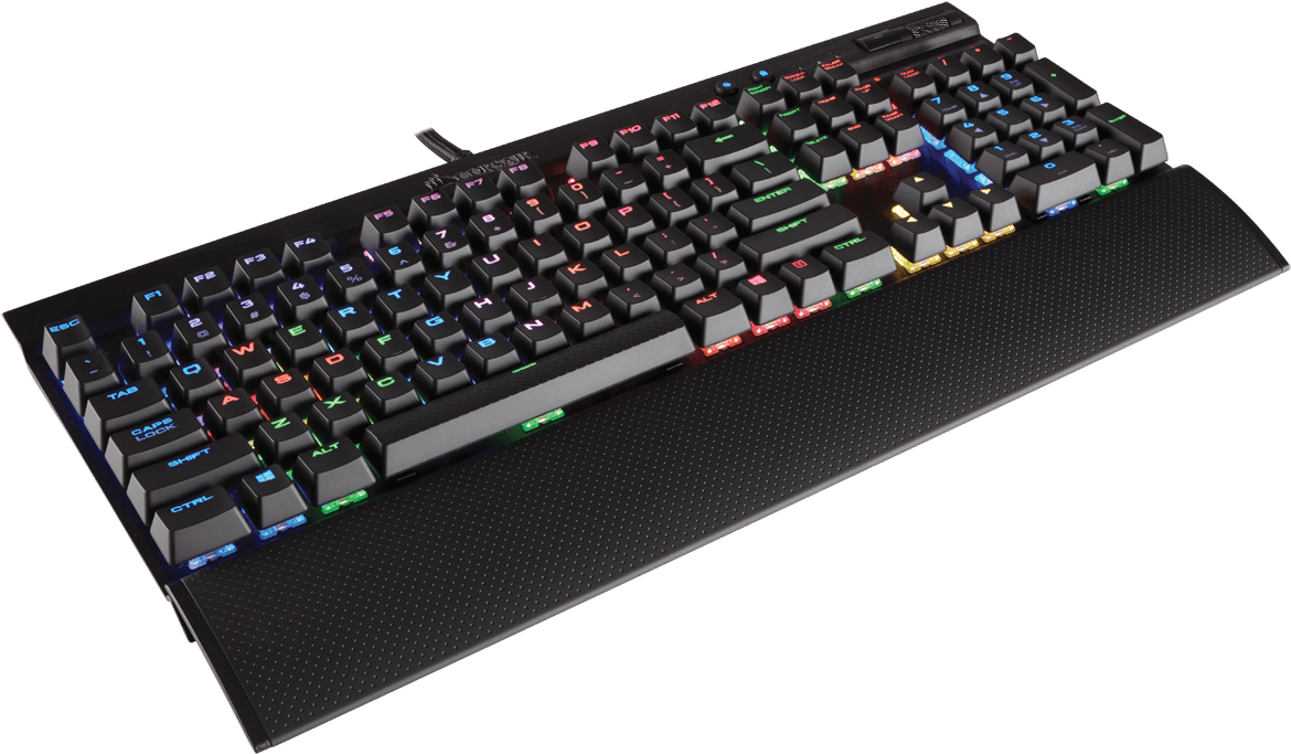 Corsair K70 Lux Rgb Mechanical Gaming Keyboard Color - Corsair Gaming K55 Rgb Keyboard (1200x707), Png Download