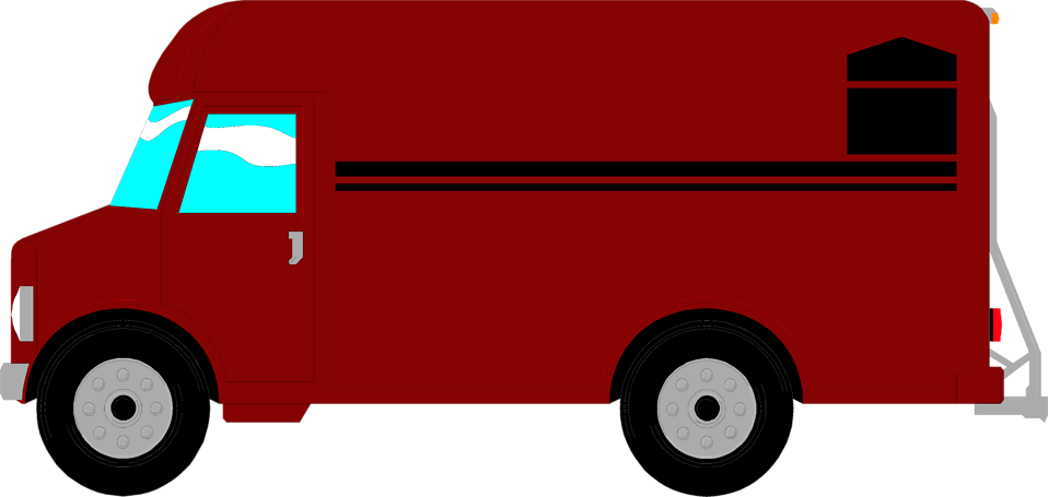Collection Of Food Delivery Png High - Red Food Truck Clip Art (958x455), Png Download