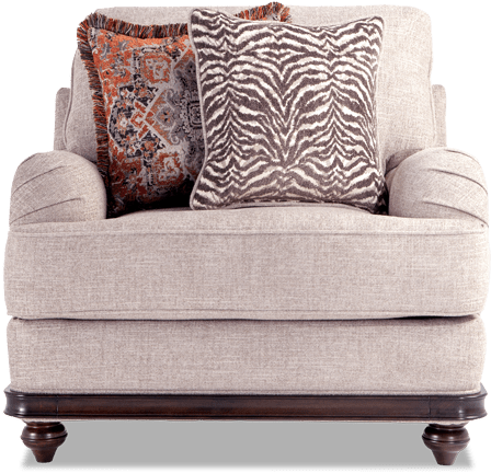 Cora Oversized Chair - Greenhouse Design Fabric B4297 Powder (850x534), Png Download