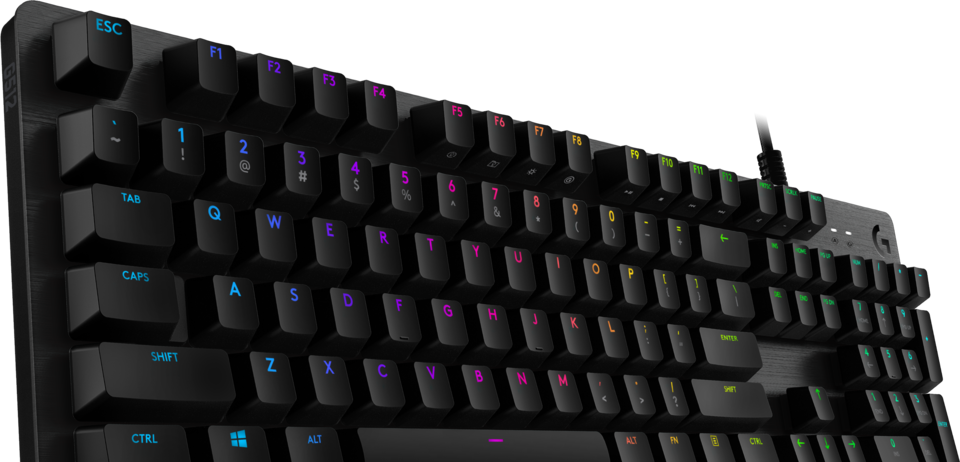 G512 Lightsync Rgb Mechanical Gaming Keyboard - Logitech G413 Wired Keyboard - Carbon (960x462), Png Download