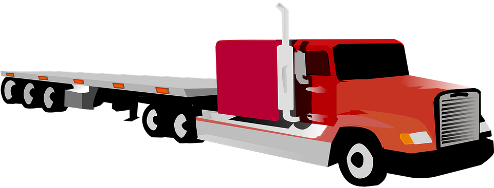 Truck-43056 960 - Truck Clip Art Flat (960x480), Png Download