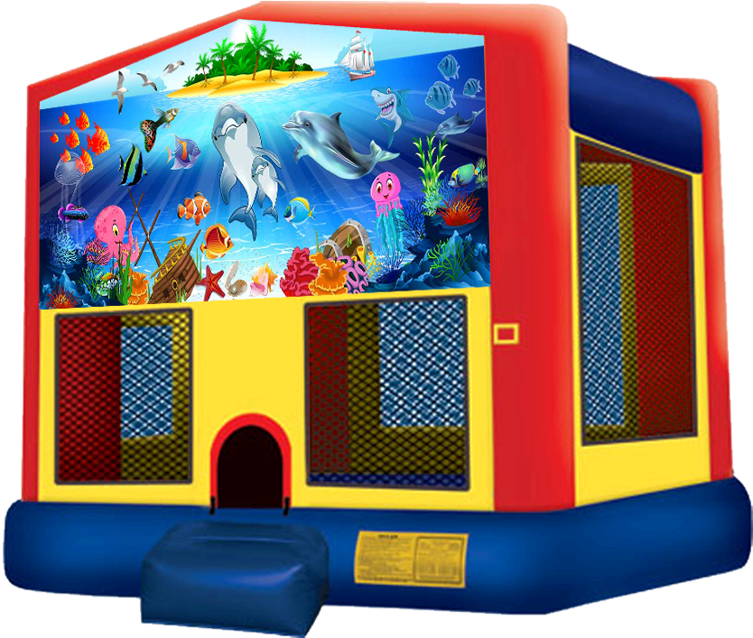 Under The Sea Bounce House Rentals In Austin Texas - Pj Mask Bounce House (864x792), Png Download