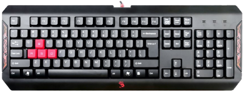 Bloody Wired Bloody Gaming Keyboard (q100) (500x500), Png Download