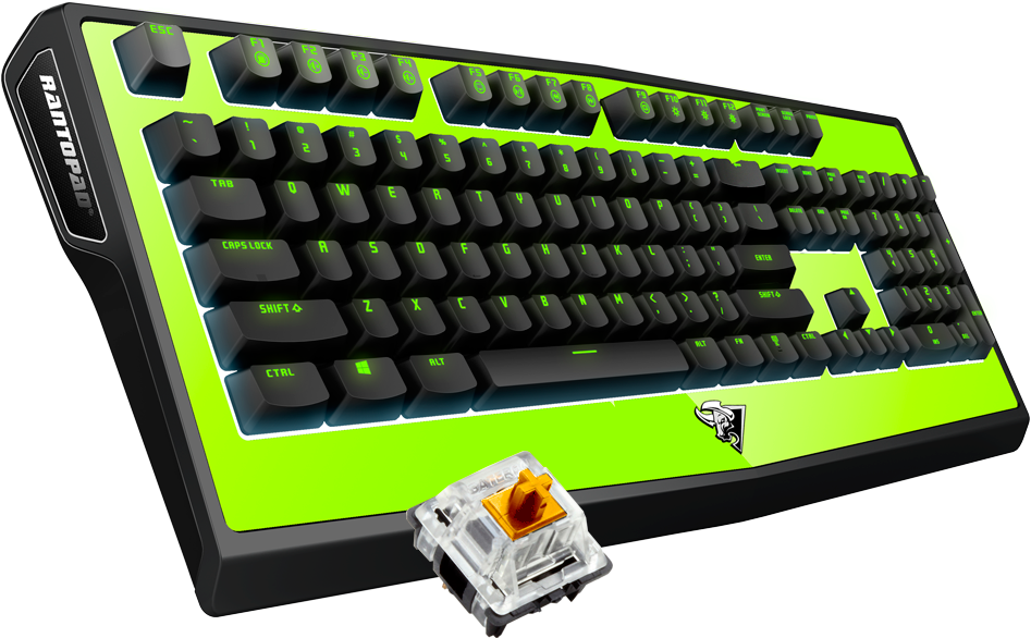 Mt Mechanical Gaming Keyboard Custom Gateron Black - Rantopad Mxx Chroma Rgb Backlight Gaming Mechanical (1000x1000), Png Download