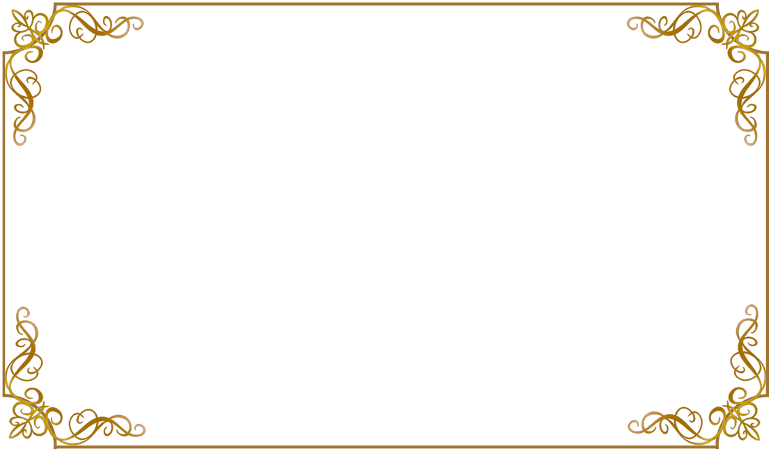 Borda Fina Png - Golden Frame Border (1107x658), Png Download