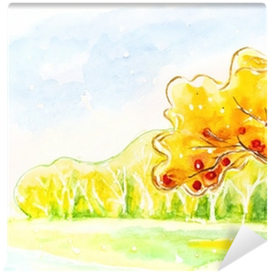 Wall Mural • Pixers® • We Live To Change - Watercolor Painting (400x400), Png Download