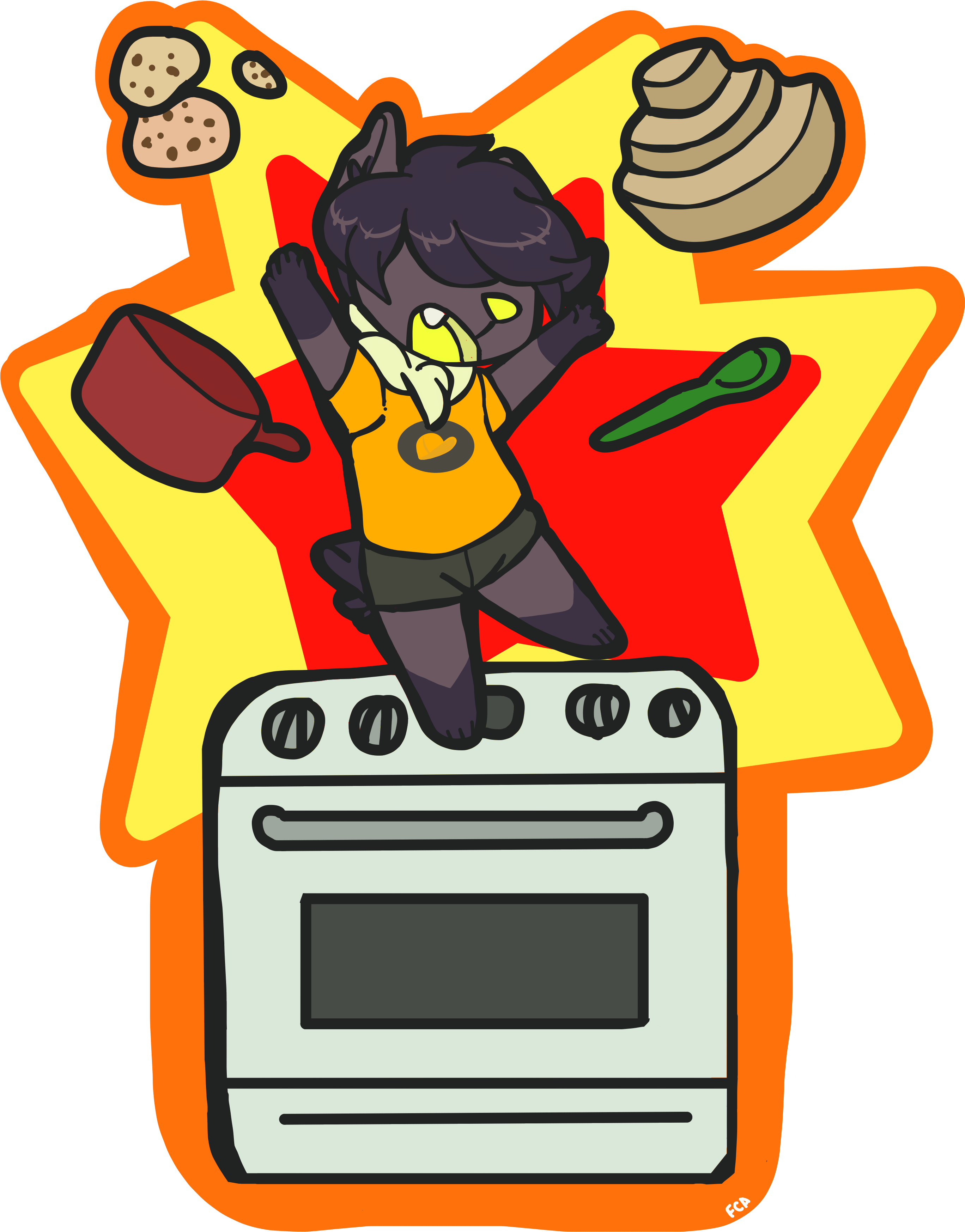 Bake All The Things - Cartoon (2893x4092), Png Download