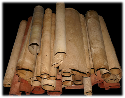 Rollos O Volúmenes De Pergamino - Pergamino De Piel (428x338), Png Download