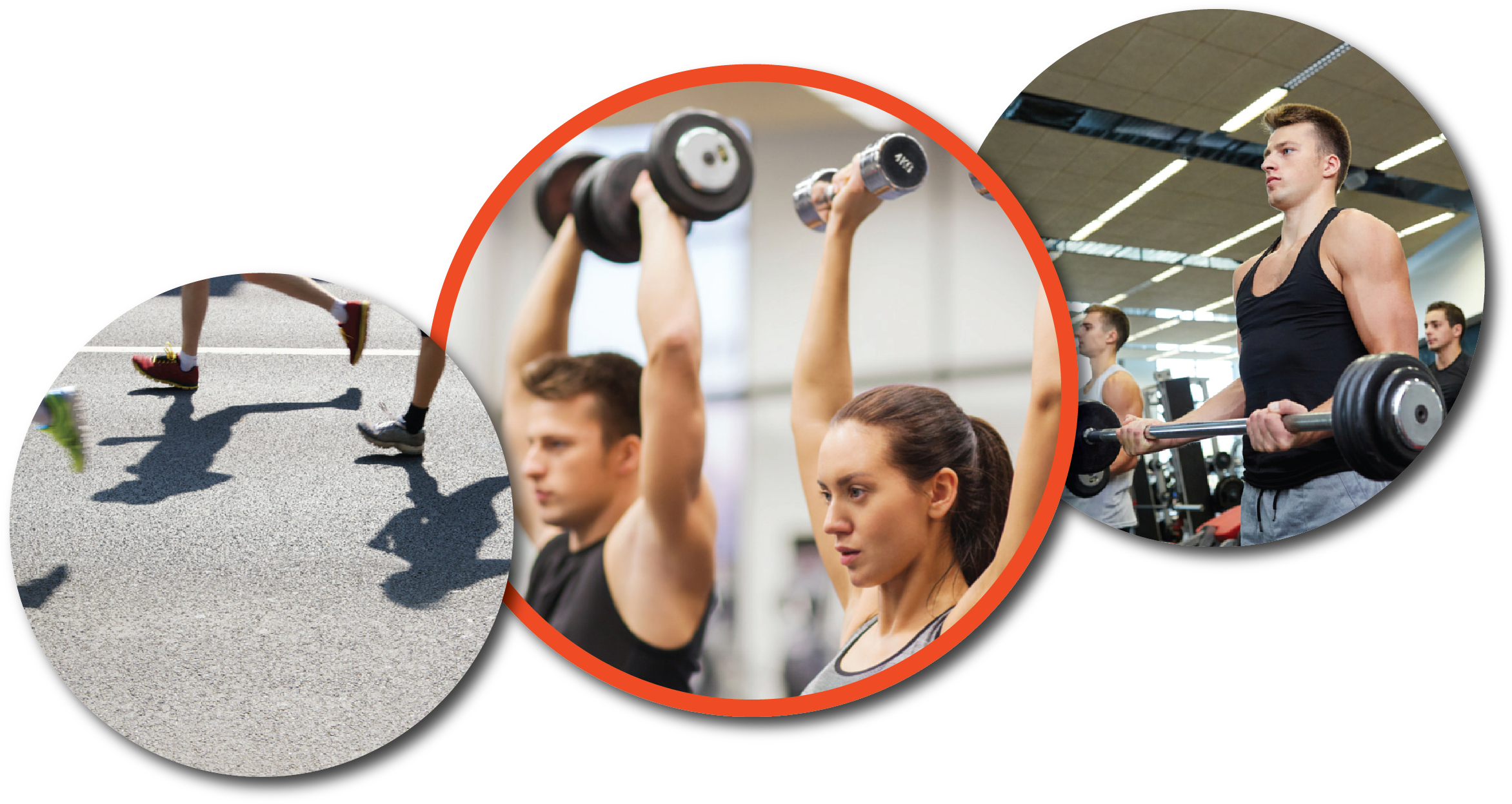 Circle Images Of People Doing Group Training - Powerlifting (2429x1296), Png Download