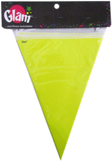 Guirnalda 10 Banderines Amarillos Glam - Garland (350x350), Png Download