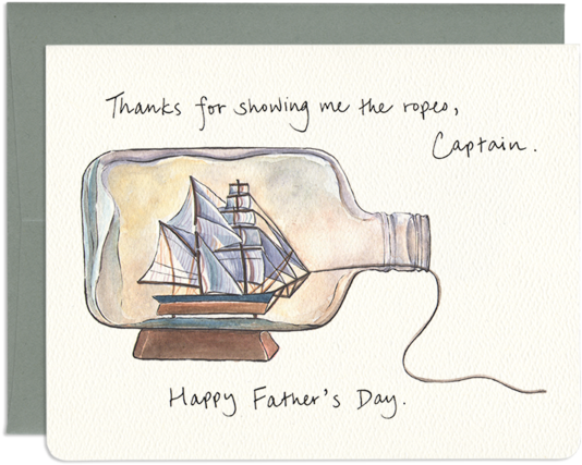 Nautical Father's Day Greeting Card - Sail (600x496), Png Download