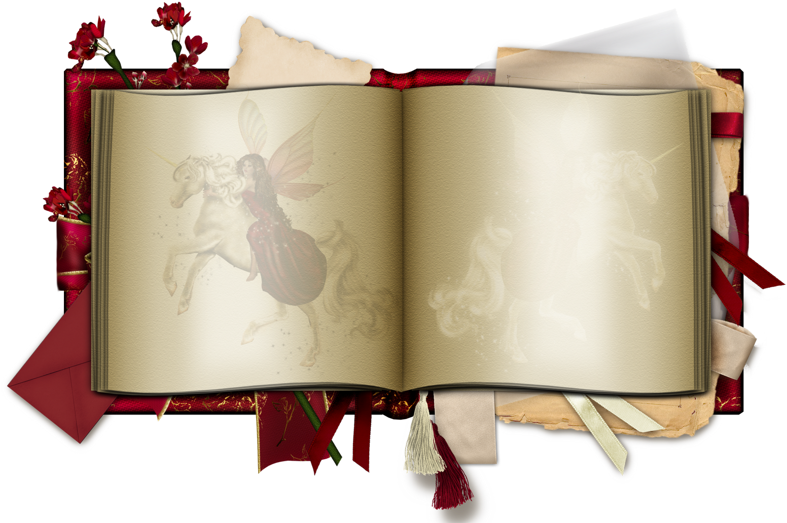 Pergaminos Y Sobres De San Valentin - Волшебная Книга Пнг (1600x1039), Png Download