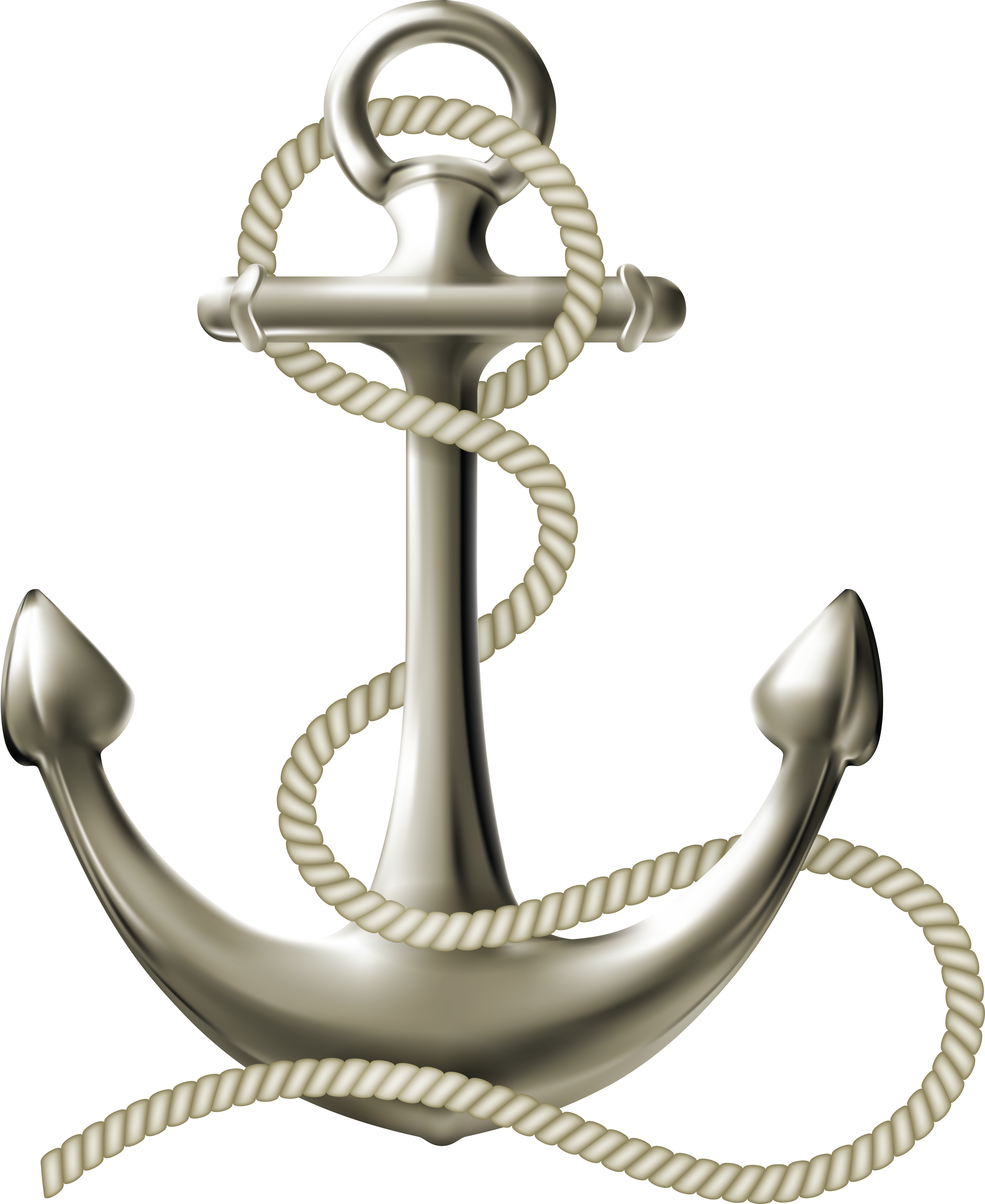 Nautical Rope Png - Gold Anchor Shower Curtain (4933x6032), Png Download
