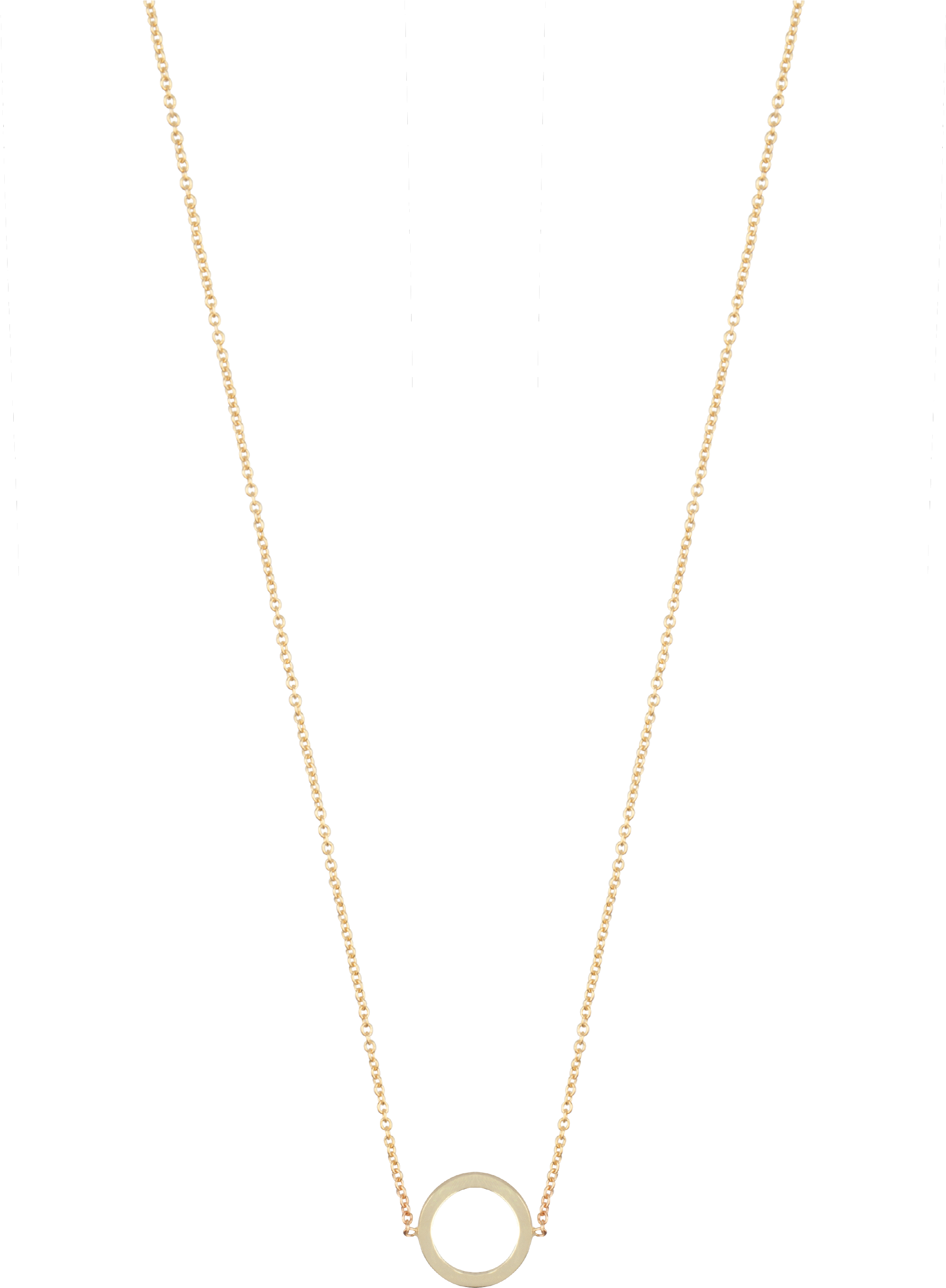 Iconic Necklace Open Circle - Silver Chain With Rudraksh (2911x2910), Png Download