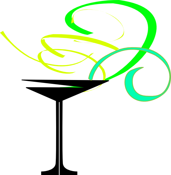 Clipart Info - Green Apple Martini Clip Art (582x595), Png Download