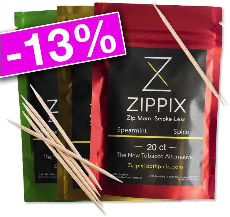 Zippix® Flavor Bundle - Energy Pix Nicotine Toothpicks (800x800), Png Download
