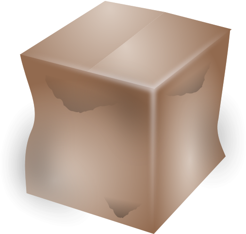 Dirty Cardboard Box Clipart Png For Web (636x900), Png Download