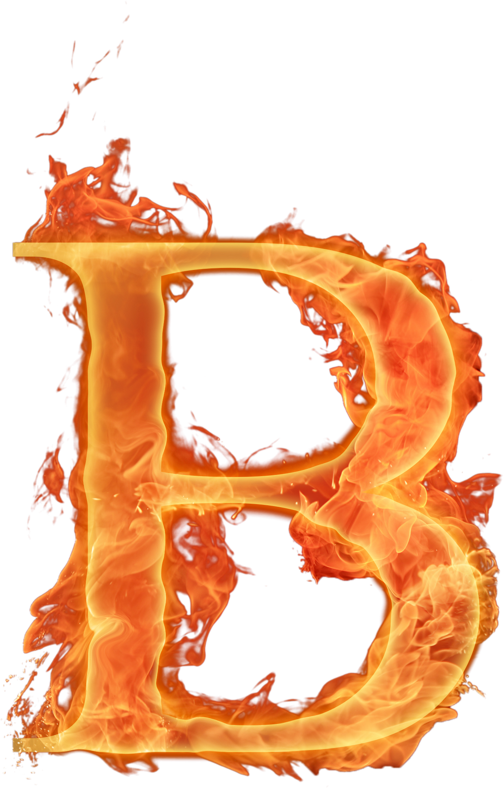 Letras Em Png Efeito Fogo - Letter B Fire Logo Png (1024x1600), Png Download