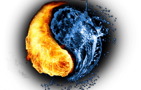 Download Agua-fogo - Cool Funny Yin Yang Symbol In Fire Usepad Gaming Mouse  PNG Image with No Background 