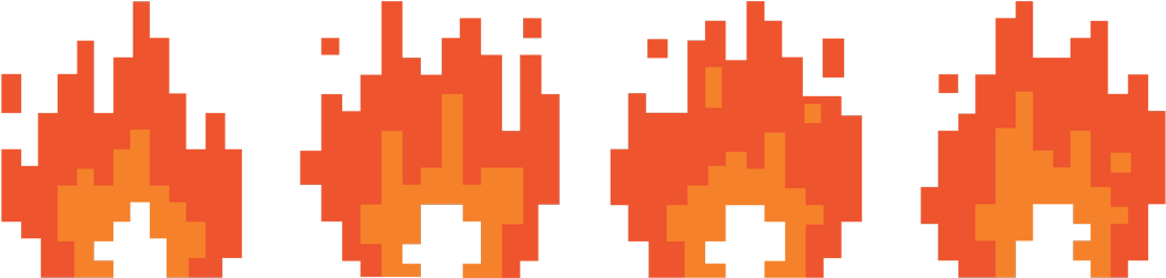 Sprite Sheet Fogo (1107x250), Png Download