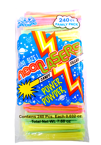 Mini Neon Laser Powder Straws - Neon Laser Straws Case Pack 5 (500x500), Png Download